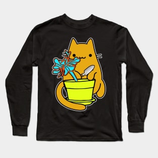 Echeveria Cat Indoor Garden Long Sleeve T-Shirt